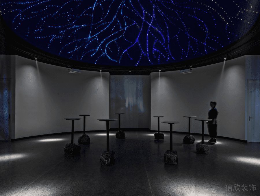 休息區(qū)裝修設(shè)計辦公室星空暗色系效果圖