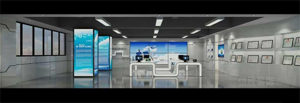 電子科技公司展廳大廳裝修設(shè)計(jì)