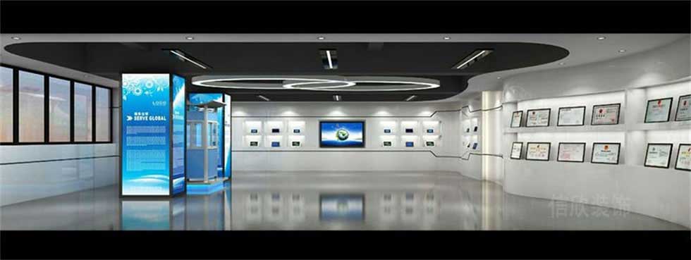 電子科技公司展廳大廳裝修設(shè)計(jì)