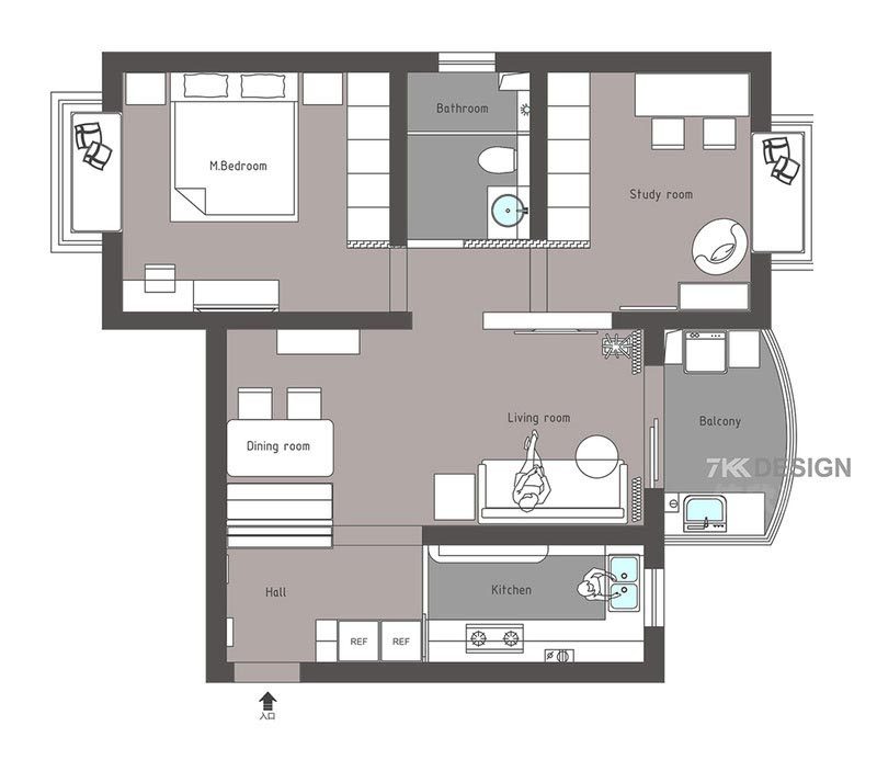 深圳市福田區(qū)新洲富通九曜公館戶型改造