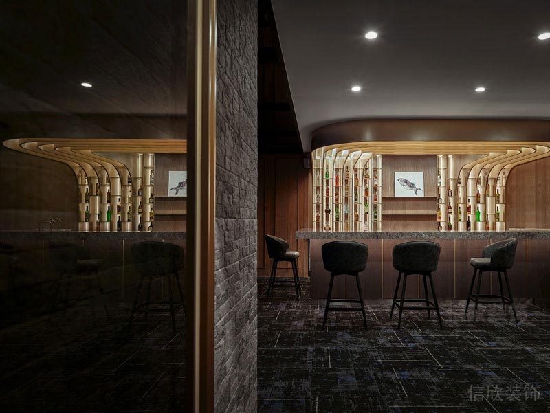 深圳南頭餐飲裝修設(shè)計(jì)公司案例吧臺(tái)