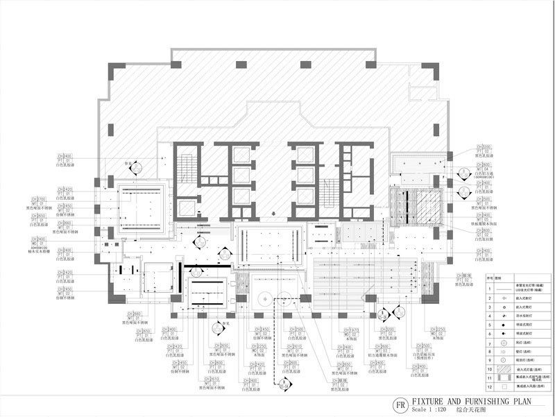 福田創(chuàng)新科技廣場(chǎng)辦公室裝修頂面圖