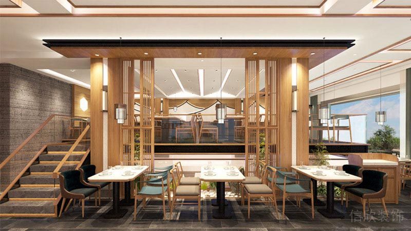深圳福田餐飲飯館湯包裝修設(shè)計(jì)圖用餐區(qū)家具