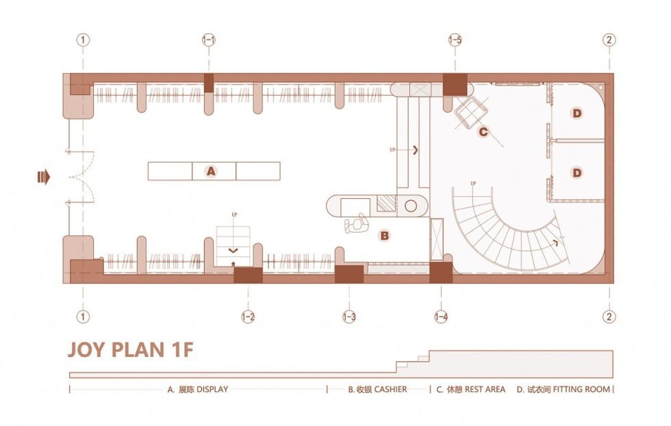 深圳市龍崗區(qū)橫崗joy Plan 女裝店裝修設計平面圖