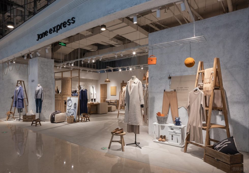 深圳市龍華區大浪現代風jane Express服裝店鋪裝修設計外立面2