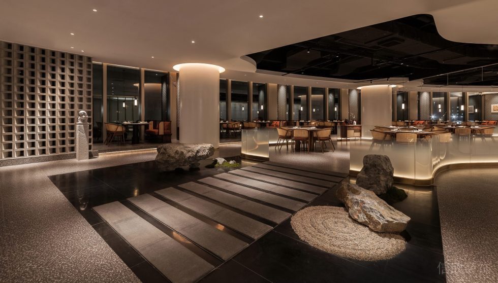 深圳市國風(fēng)高雅中式餐廳寬闊多人用餐區(qū)裝修設(shè)計(jì)