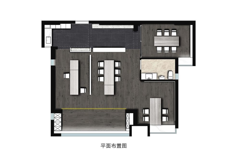 怡化金融科技大廈簡(jiǎn)約風(fēng)辦公室裝修設(shè)計(jì)方案 平面布置圖