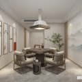 深圳福田景田棋牌室墻面山水畫裝修設(shè)計(jì)