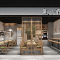 深圳福田蓮花村重慶面館門面外觀招牌裝修設(shè)計